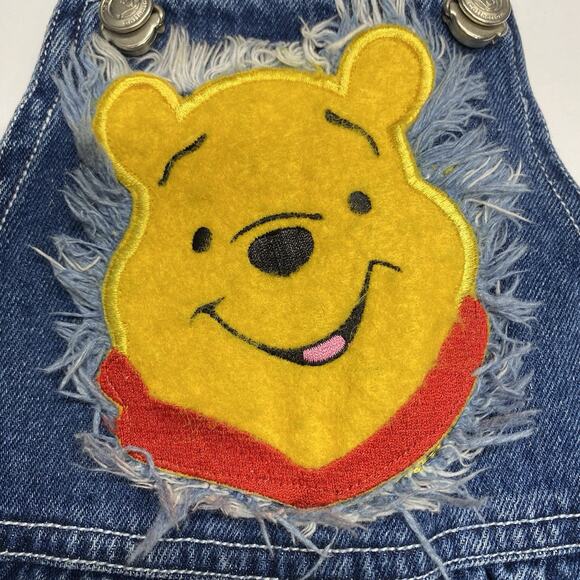 Vintage Disney Winnie the Pooh 100 Acre Collection Denim Overalls Sz 2T - Picture 2 of 14